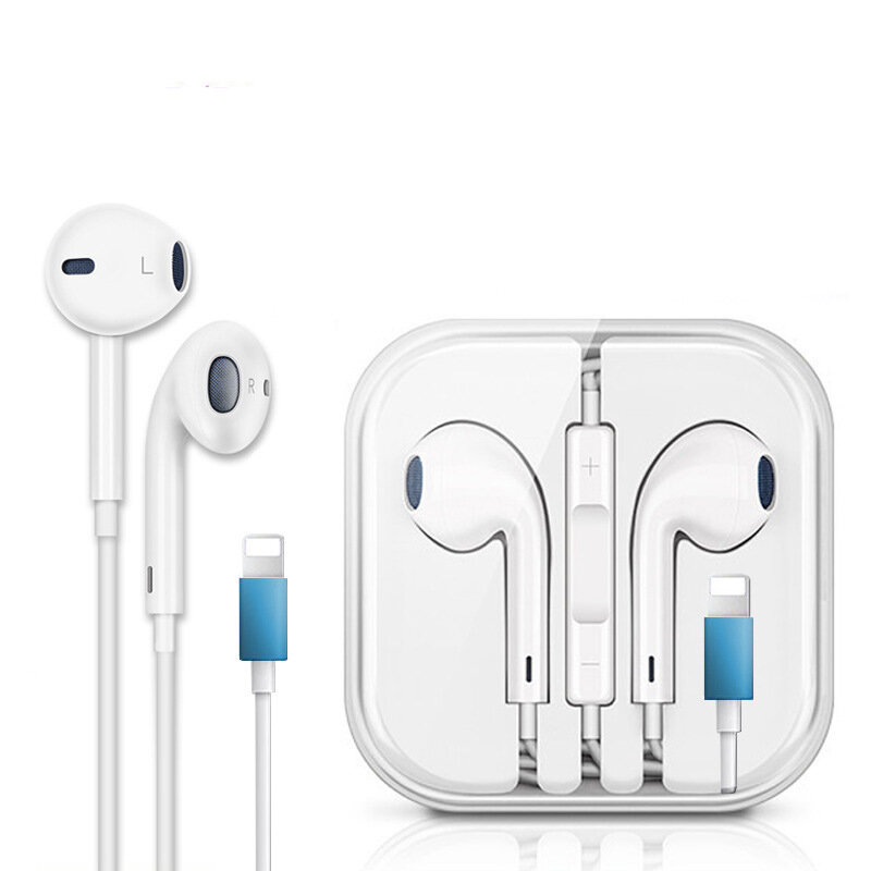 Écouteurs filaires avec microphone, casque d'écoute stéréo, pour Apple iPhone 11 12 Plus X XS MAX