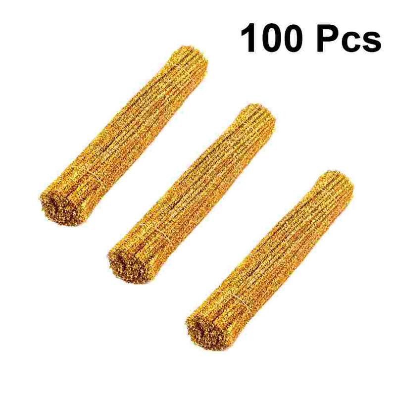 Pipe Chenille Stems Cleaner Craft Stemparty Crafts Red Diy Stickskids Plush Cleaners Fluffy Favors Thick Tie Foil Bags Treat