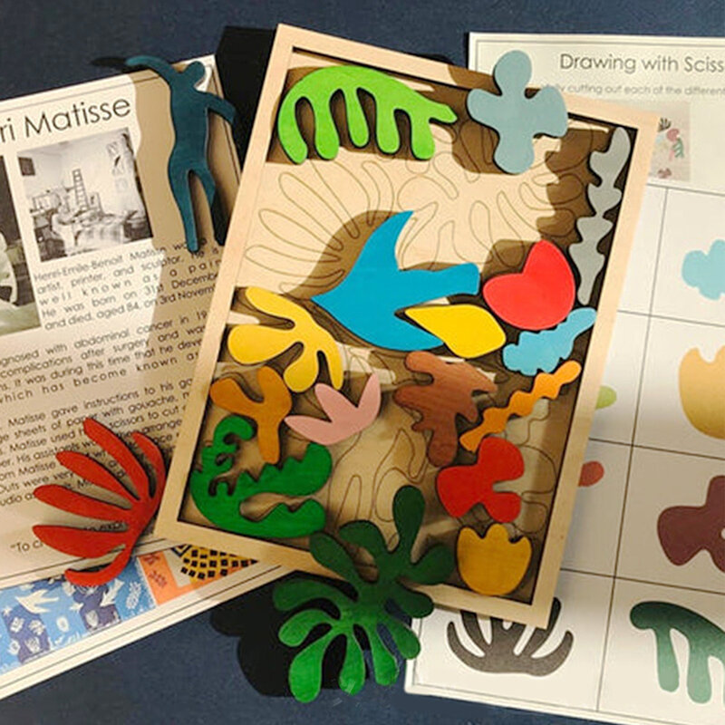 Montessori เกมเด็กของเล่นเด็กปริศนาไม้รูปร่างความรู้ความเข้าใจปริศนาของเล่นเกมส์จับคู่เกมการศ...