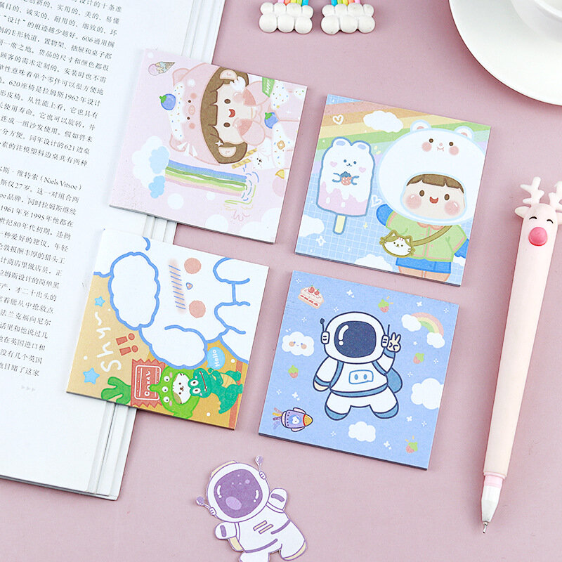 80 страниц корейский креативный мультяшный астронавт клубника записная книжка милая девушка записная книжка декор для школы