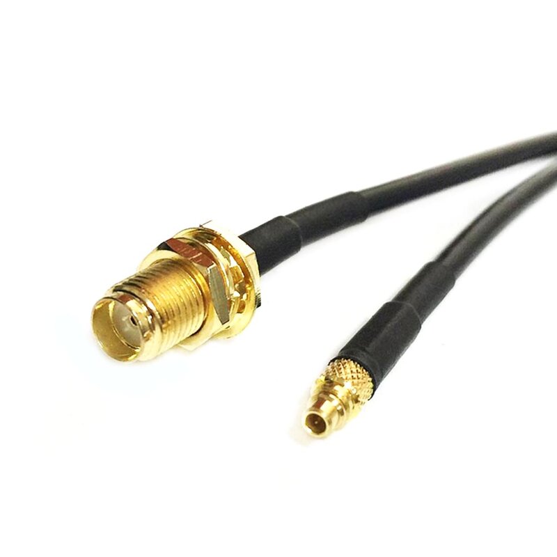 Kabel Ekstensi Modem SMA Female Jack Nut Switch MMCX Male Plug Pigtail Connector RG174 Kabel 20Cm 8 "Pengiriman Cepat Baru