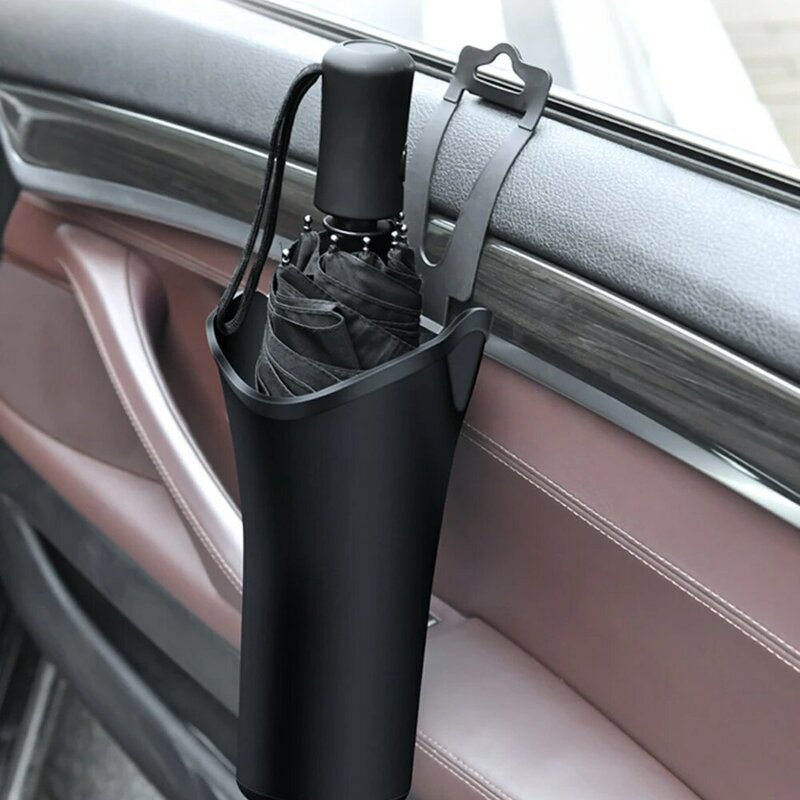 Автомобильный зонт на спинку сиденья, держатель ведра, водонепроницаемая сумка для хранения, складной зонт с длинной ручкой, универсальные автомобильные инструменты для хранения, Автомобильное Мусорное ведро