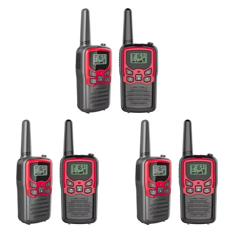 Walkie talkies para adultos de longa distância 6 pacote de rádios de 2 vias até 5 milhas de alcance dentro