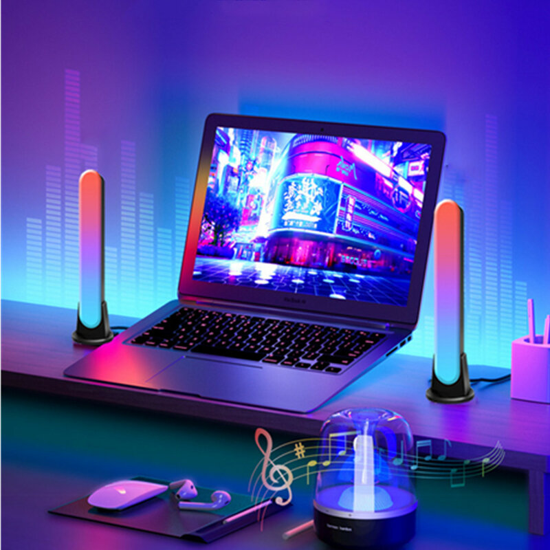 Smart RGB WiFi Led Light Bar Night Light Bluetooth Remote Control Atmosphere Lamp Backlights Computer TV Game Room Decoration