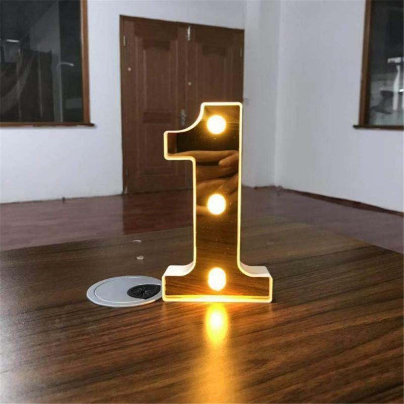 Large Alphabet Number LED Digital Lights Light Up Digital Standing Waterproof