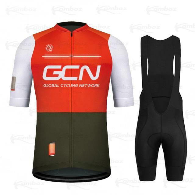 Nowa koszulka kolarska GCN Team z krótkim rękawem odzież rowerowa zestaw rowerowy MTB Maillot Ropa Ciclismo Bike sport odzież wyścigowa 2022