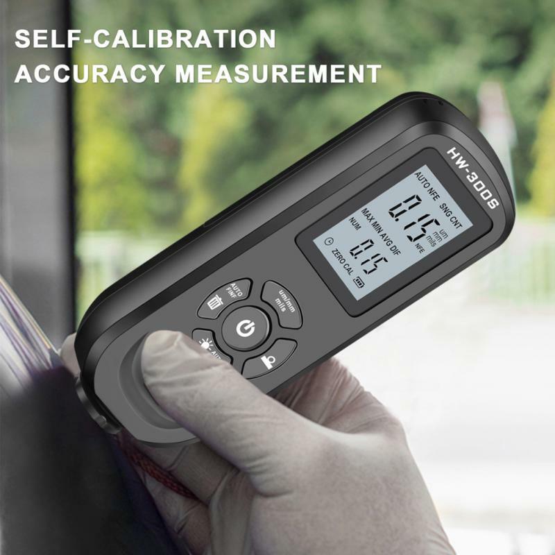 Medidor de espessura de revestimento 1micron/0-2000um digital filme de pintura do carro testador de espessura display lcd backlight largura de medição instrumen