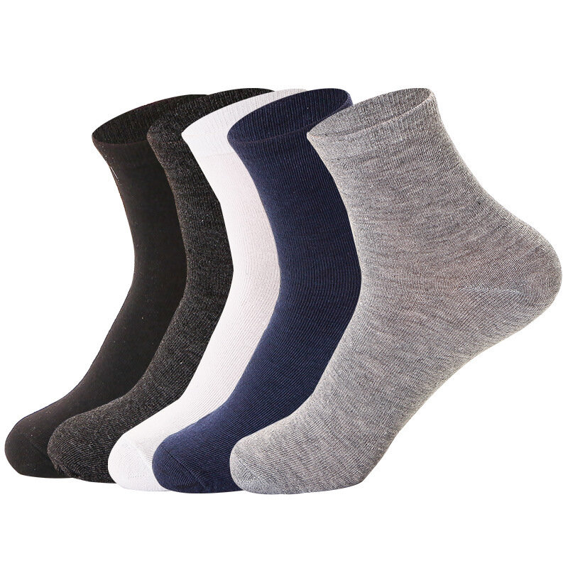 Chaussettes en coton pour hommes, 3 paires, nouveau Style, noir, blanc, gris, Business, fines, douces et respirantes, été, hiver