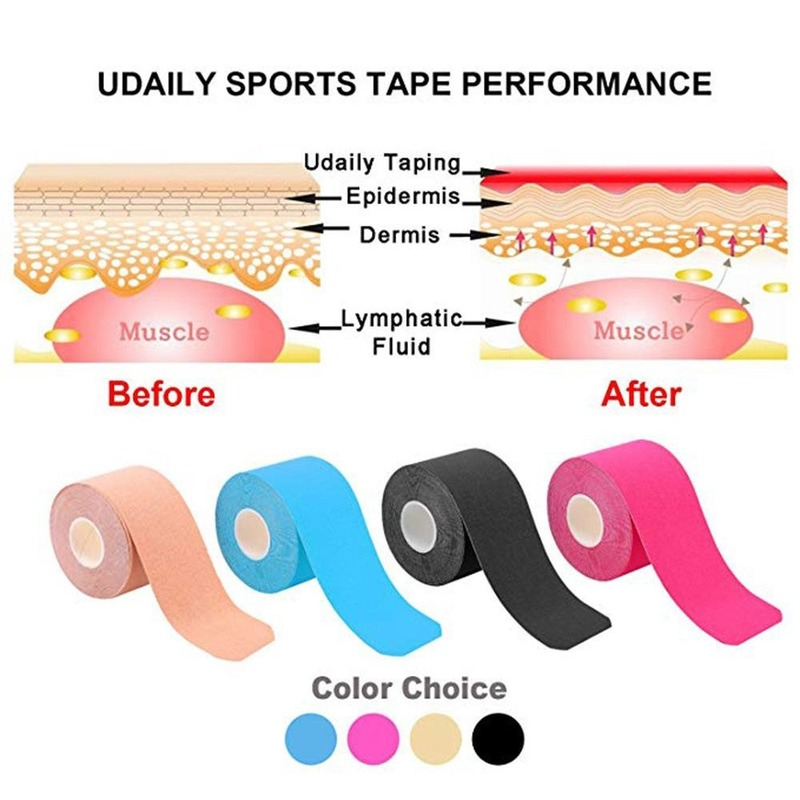 Running joelheiras fitness tênis muscular adesivos de proteção adesivos esportes função fita recuperação bandagem algodão à prova dwaterproof água