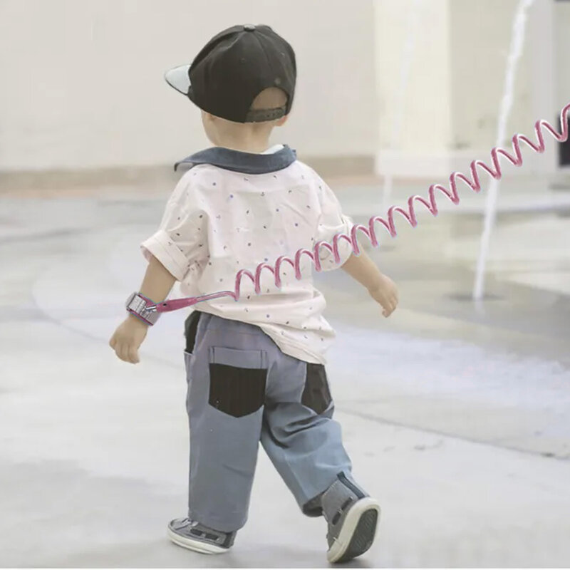 Corda anti perdida da trela da criança anti-lost para crianças criança andando arnês corda trela elástica e comprimento extensível 4.9ft