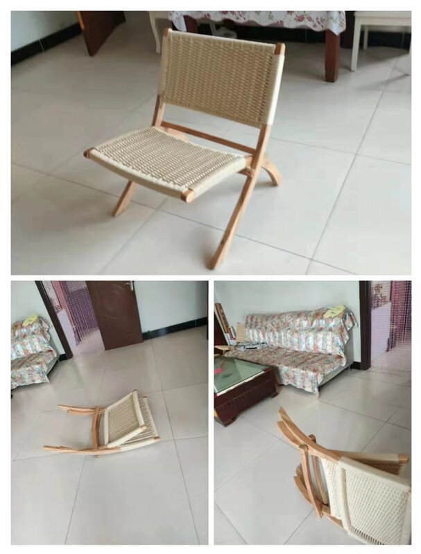 Пляжное кресло в скандинавском стиле из ясеня, Тканое седло из массива дерева, кожаный диван ручной работы «сделай сам»