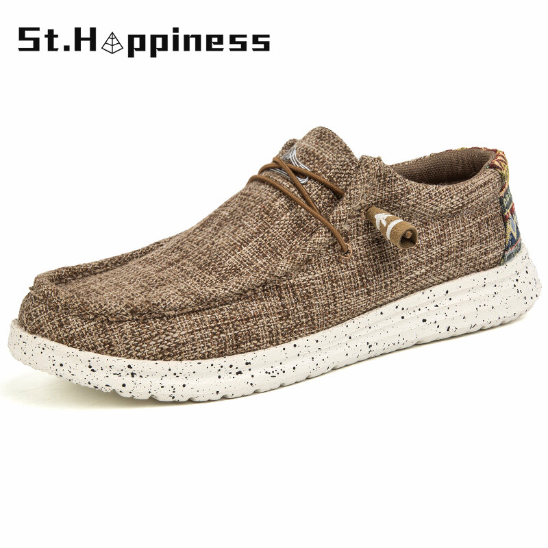 2021 Summer New Men's Canvas Boat Shoes Outdoor Convertible Slip On Loafer Fashion Casual Flat Non-Slip Deck Shoes Big Size 47