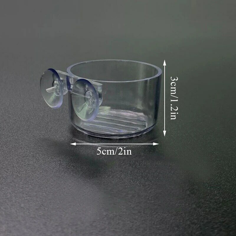 Aquário pendurado mini cristal acrílico pote decoração tanque de peixes água plantio copo do cilindro para pequenos insetos alimentação acessório