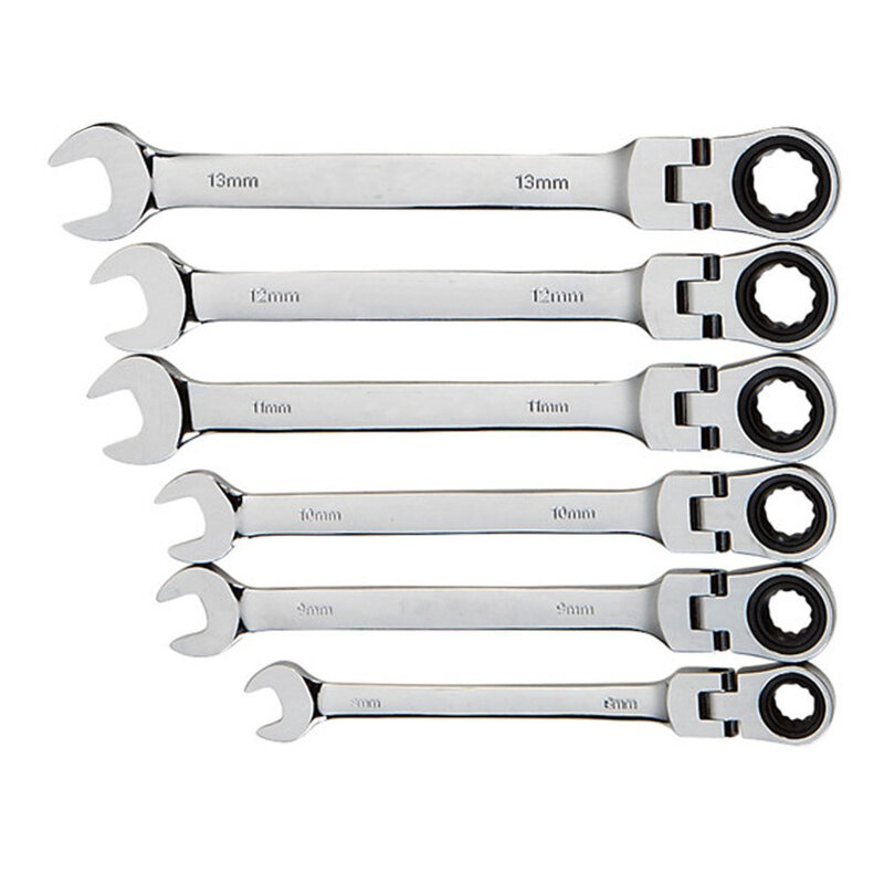 8-13Mm Flexibele Head Wrench Set Sleutel Ratel Katrol Tool Ratelsleutel Combinatie Moersleutel Ratelsleutel Set