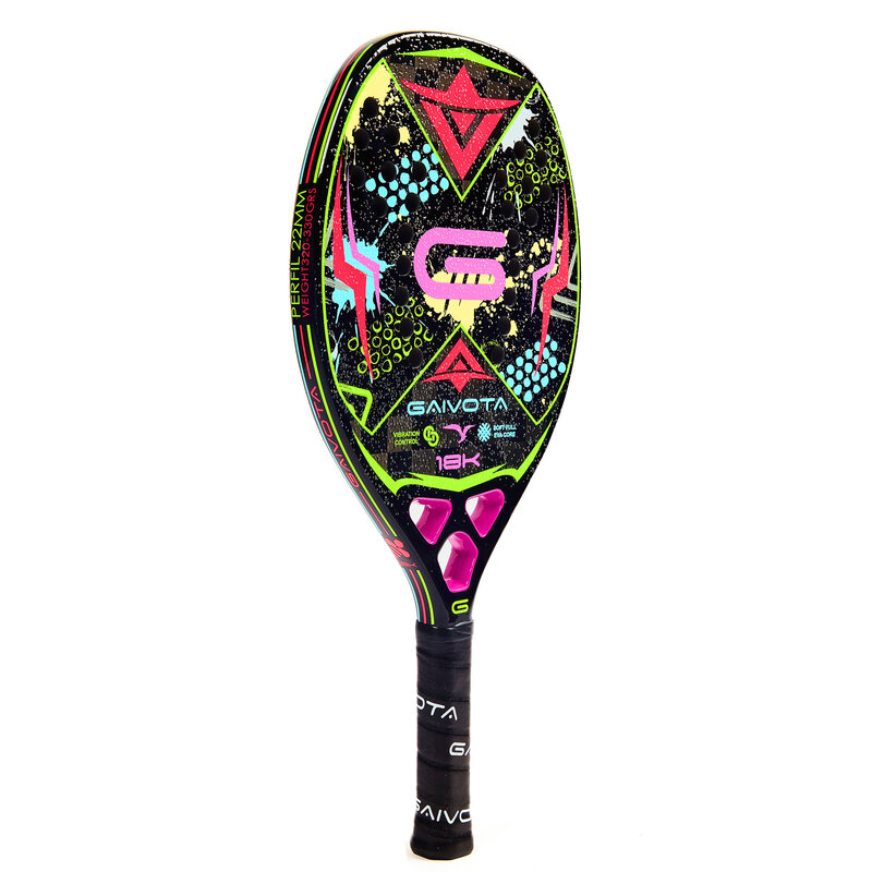 Пляжная Теннисная ракетка GAIVOTA Color Series 18K из углеродного волокна, матовая пляжная Теннисная ракетка с рюкзаком