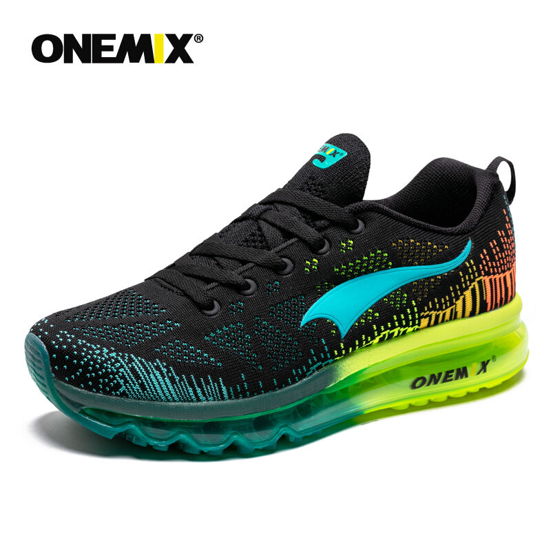 Buty do biegania ONEMIX męskie trampki oddychająca siatkowa poduszka na powietrze na zewnątrz kolorowe odblaskowe buty sportowe buty do biegania