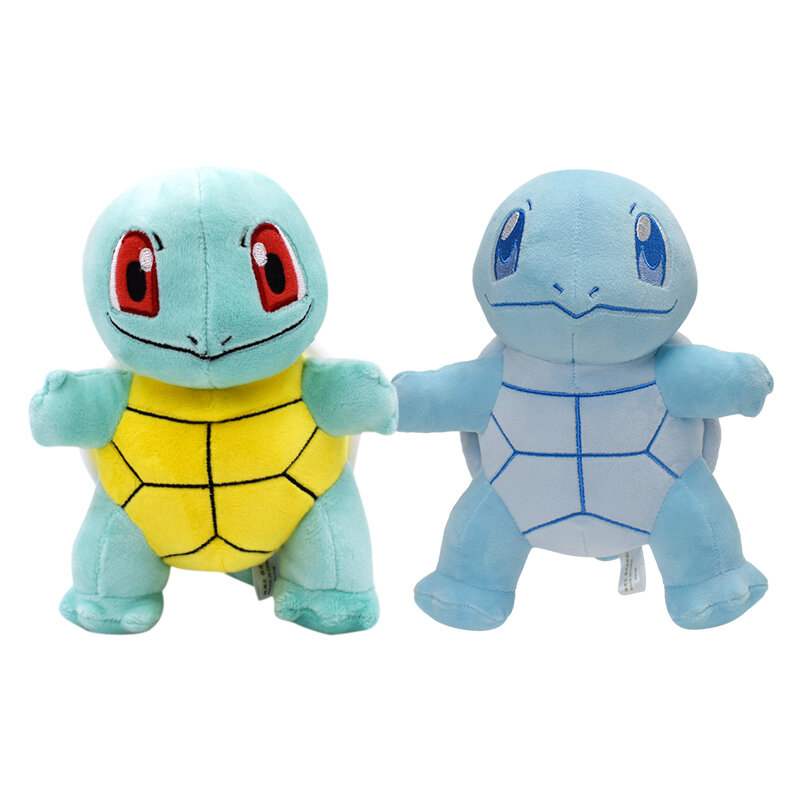 2022 novo 20cm brilhante squirtle brinquedos de pelúcia pokemon azul tartaruga anime filmes bolso monstro brinquedo recheado crianças presente aniversário