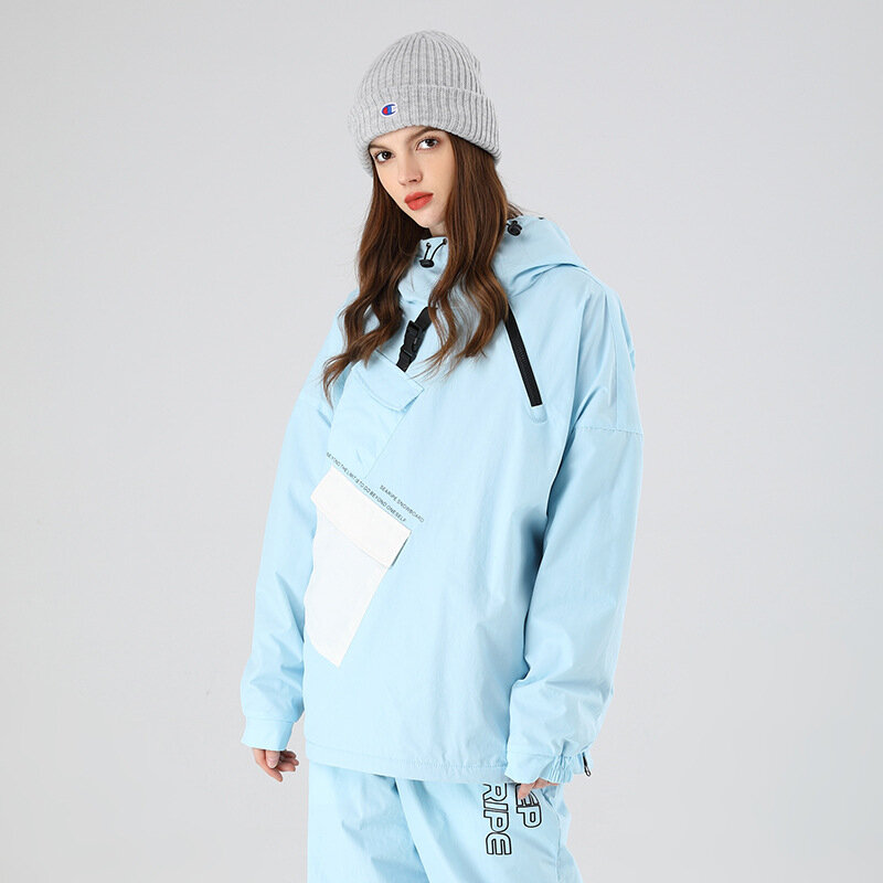 Комплект лыжного костюма SEARIPE, зимняя теплая толстовка, штаны, Термоодежда, водонепроницаемая Толстовка для сноуборда, брюки, Уличное оборудование
