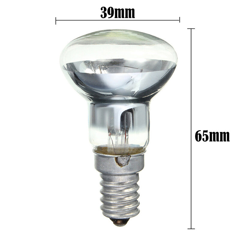 5Pcs Replacement Lava Lamp E14 R39 30W Spotlight Screw in Light Clear Reflector Spot Light Bulbs Lava Incandescent Filament Lamp