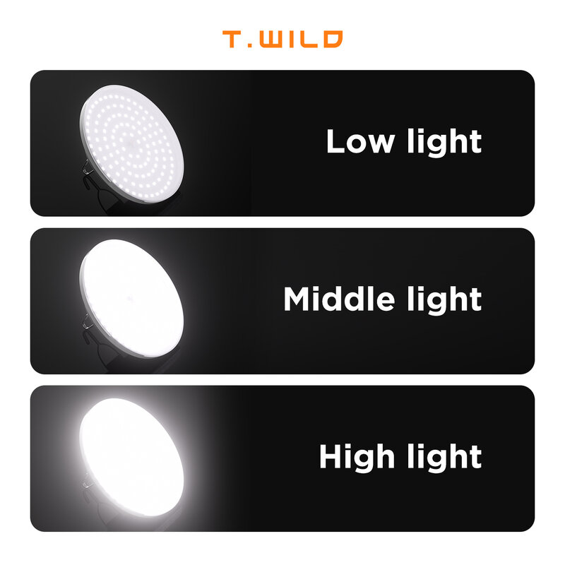T.wild-linterna de carga Solar recargable por Control remoto, Bombilla LED para lámpara nocturna de emergencia portátil, para acampar al aire libre y el hogar