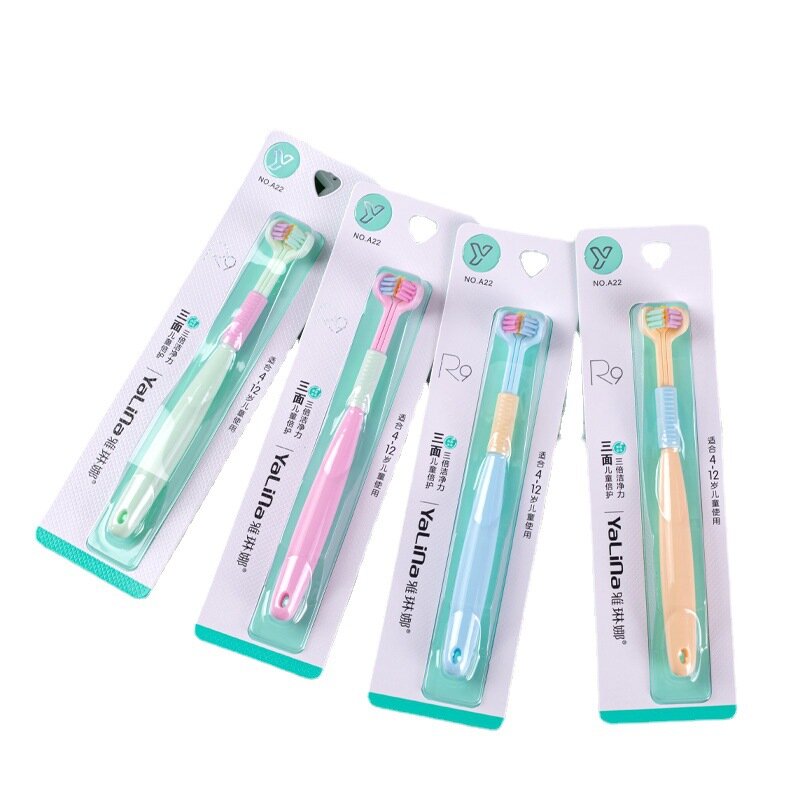 Three Sided Soft Hair Children Toothbrush Ultra Fine Soft Bristle Kids Toothbrush Oral Care Safety Teeth Brush Oral Cleaner