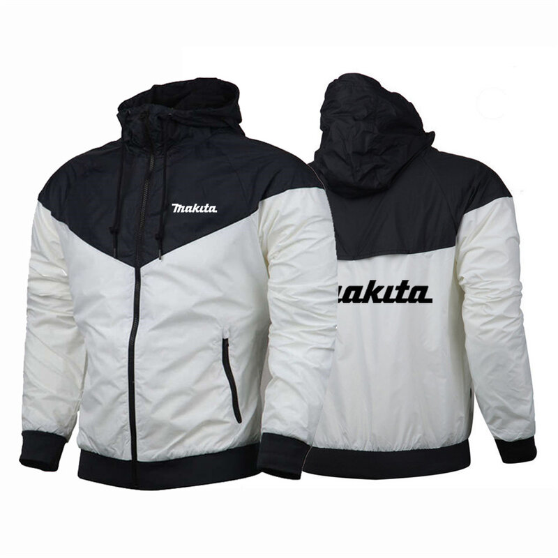 2022 Makita Mens Windbreaker กันน้ำ Hooded เสื้อแจ็คเก็ตใหม่ฤดูหนาวความนิยมกลางแจ้ง Outwear Harajuku เสื้อสบาย