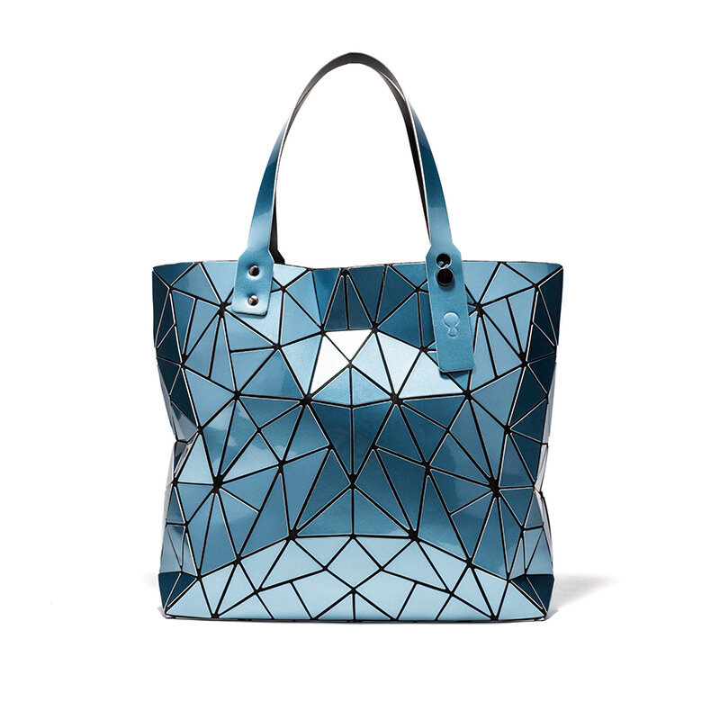 Novo bolsas de luxo bolsas femininas designer praia grande tote holograma bolsa ombro saco sac a principal geométrica bolsa feminina prata