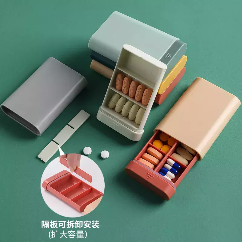 Portable Medicine Pills Box for Travel 7 Days Capsule Packing Box Sealling First Aid Kits Emergency Tablet Storage Box