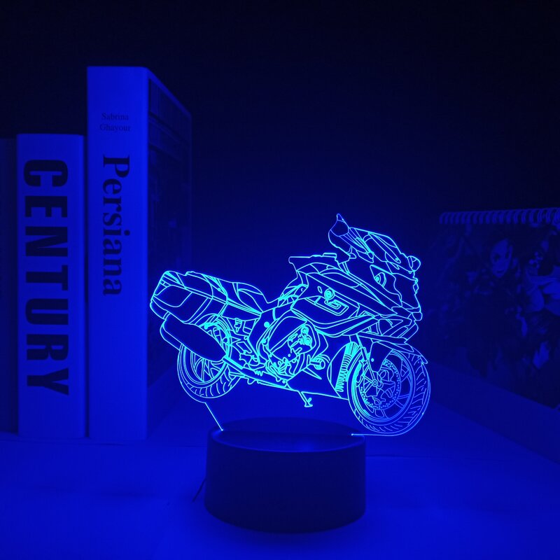 Luz LED con forma de coche y Motor para decoración del hogar, Luminarias 3D con USB, luz nocturna para dormir en el escritorio, 16 colores que cambian