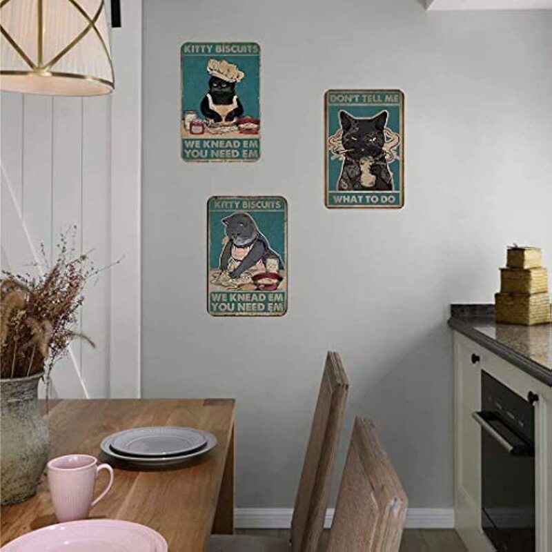 Cats Metal Tin Signs Bathroom Wash Your Paws Iron Painting Plaque Wall Decor Bar Pub Cave Cat Club Novelty Funny Bathroom