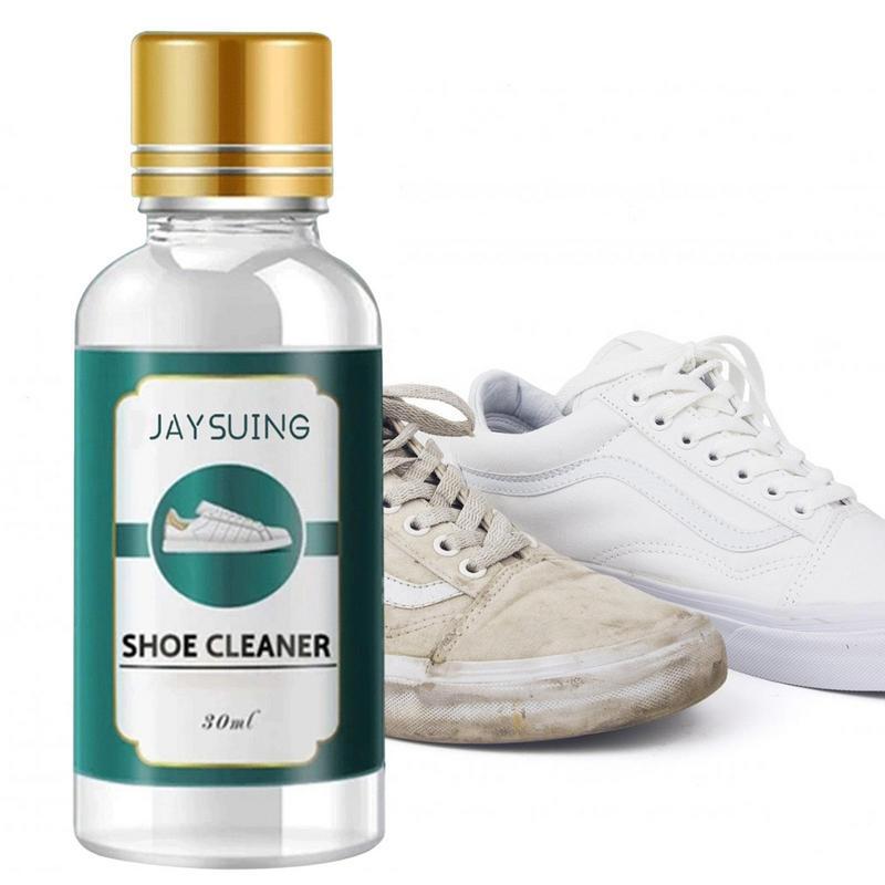 30ml White Shoes Stain Polish Cleaner Sneaker Whiten Cleaning Dirt Remover For Sneaker Remove Yellow Edge Cleaning Tool