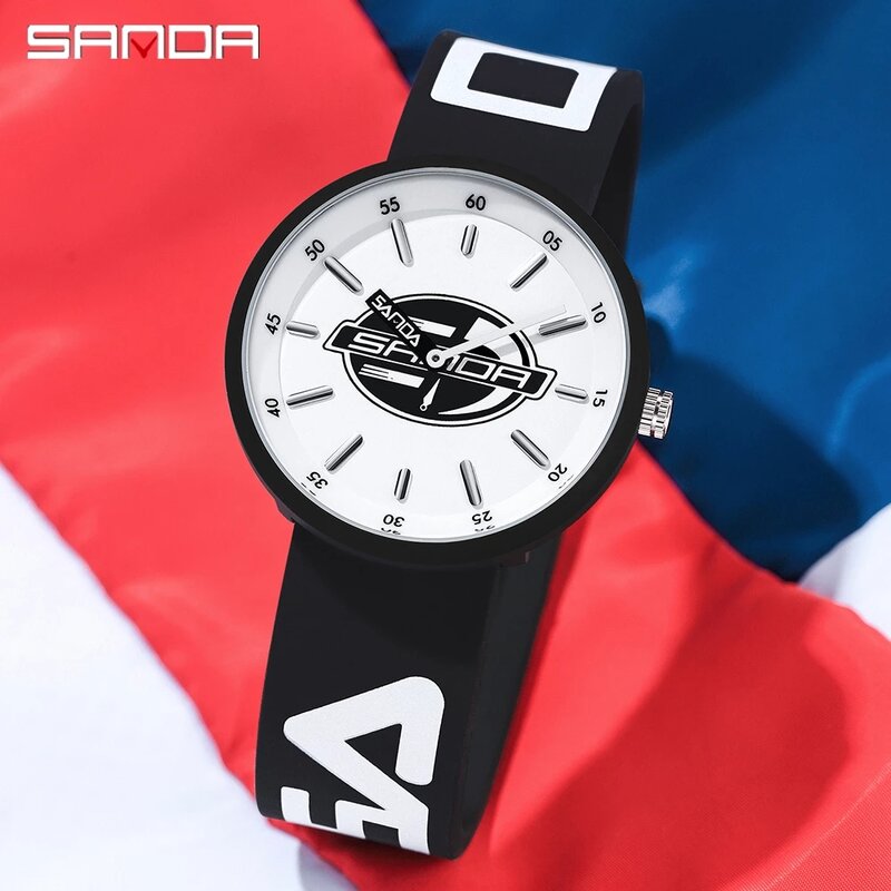 SANDA-럭셔리 브랜드 여성용 시계, 심플한 패션 쿼츠 시계, 50M 방수 손목 시계, 여성용 시계, 여성 시계, 3211