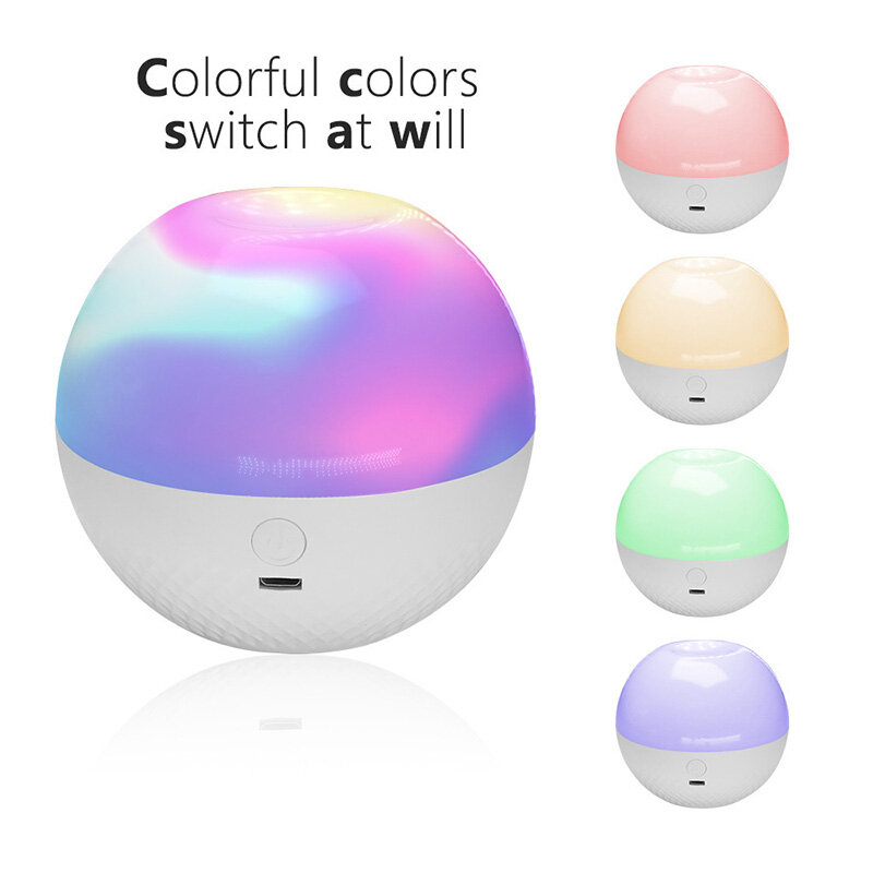 Led Round Night Light Colorful Touch Control RGB Night Lamp USB Charging Light For Gift Chirldren Kids Bedroom Decoration Room