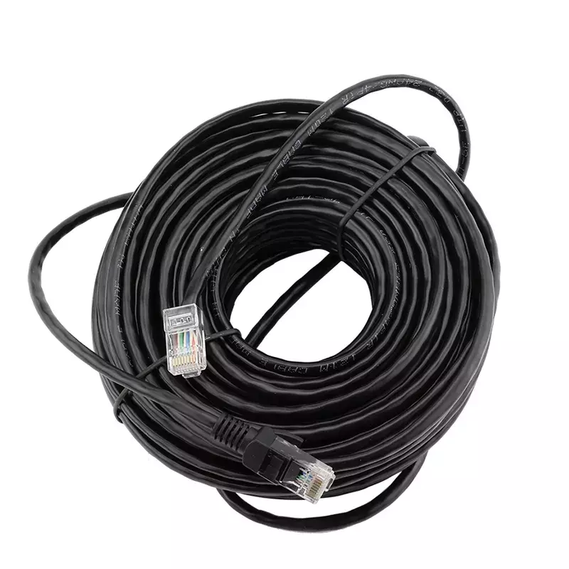 10M 20M 30M 50M Cat5 Ethernet Network Cable RJ45 Patch Outdoor Waterproof LAN Cable Wires For Security CCTV POE IP Camera System