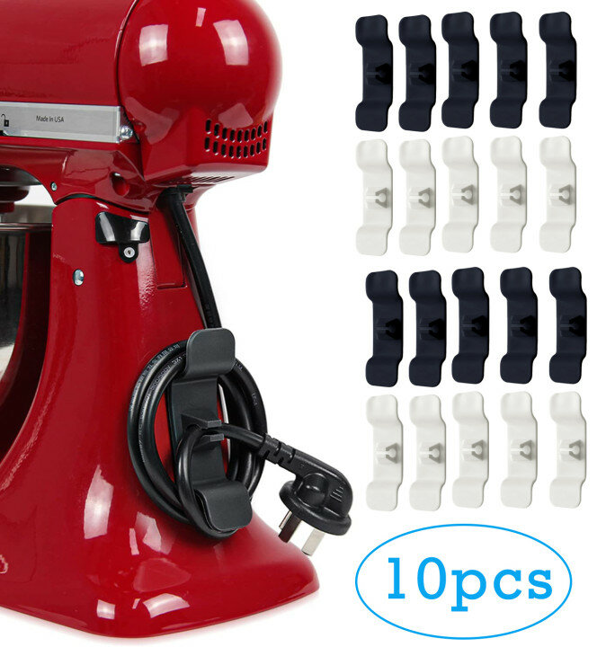 5/10 pçs cabo dobadoura cabo gestão clipe cabo titular keeper organizador para fritadeira de ar máquina de café aparelhos de cozinha