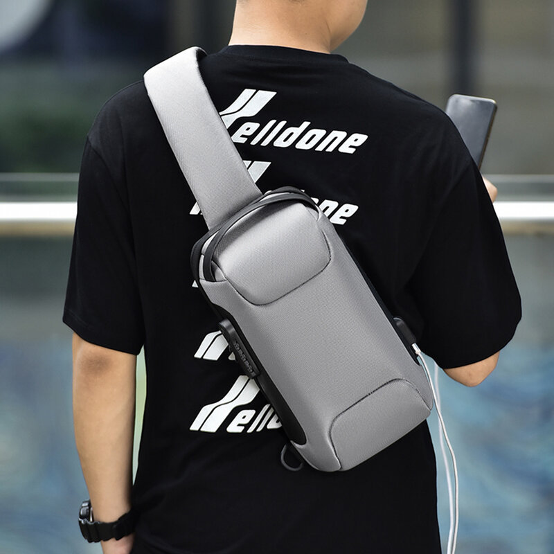Многофункциональные сумки-мессенджеры, противокражная сумка через плечо с замком паролем, водонепроницаемая мужская дорожная сумка из тка...