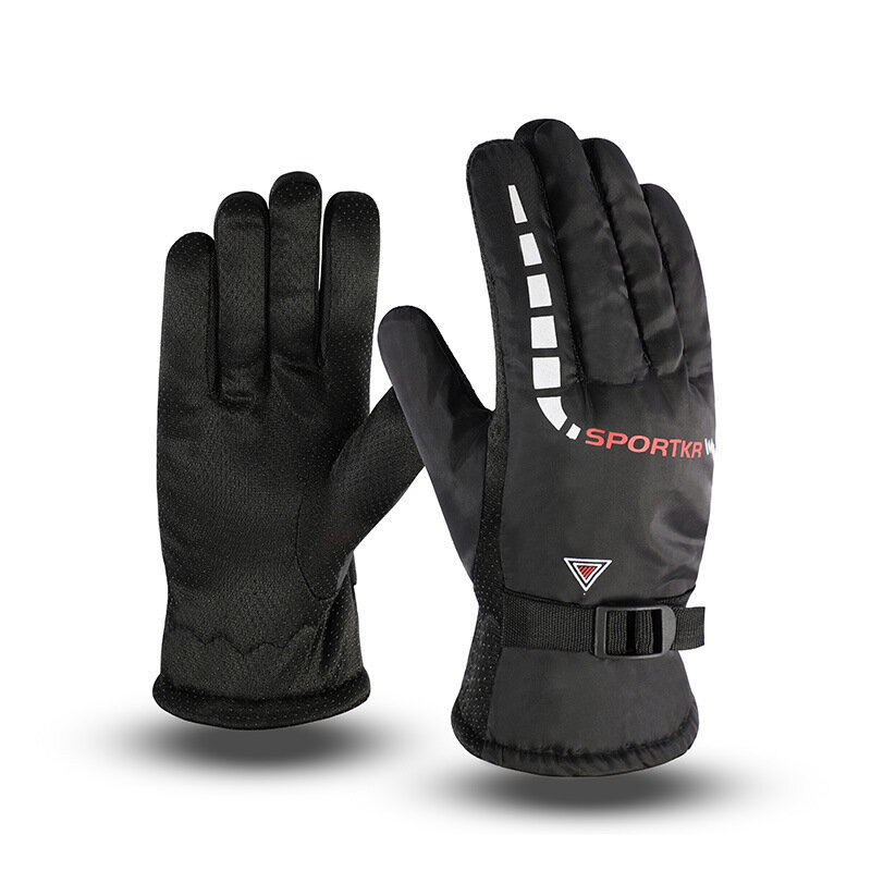 Wodoodporne rękawice motocyklowe zimowe ciepłe pełne palce antypoślizgowe narciarstwo na zewnątrz jazda na rowerze rękawice motocrossowe do ogrzewania rękawiczek/BS