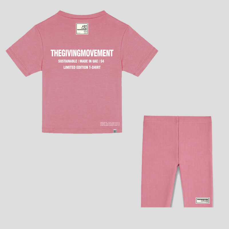 TGM-여름 어린이 루즈핏 티셔츠, 요가 반바지 투피스 세트, 스포츠 캐주얼 반팔 상의 바지, 아동복, 여아 및 남아용