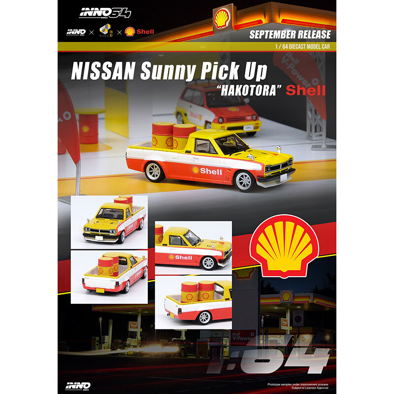 INNO 1:64 GTR R32 Silvia S13 Sunny Pick Up NSX NA1 aleación Diorama coche modelo Shell colección miniatura Carros juguetes traje