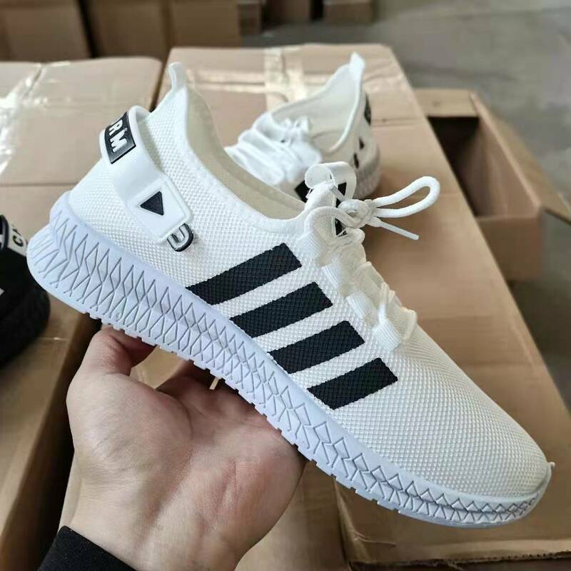 Mens Athletic Shoes Running Knitting Weaving Zapatos Para Correr Breathable Comfortable Black Outdoor Jogging Gym Shoes for Men