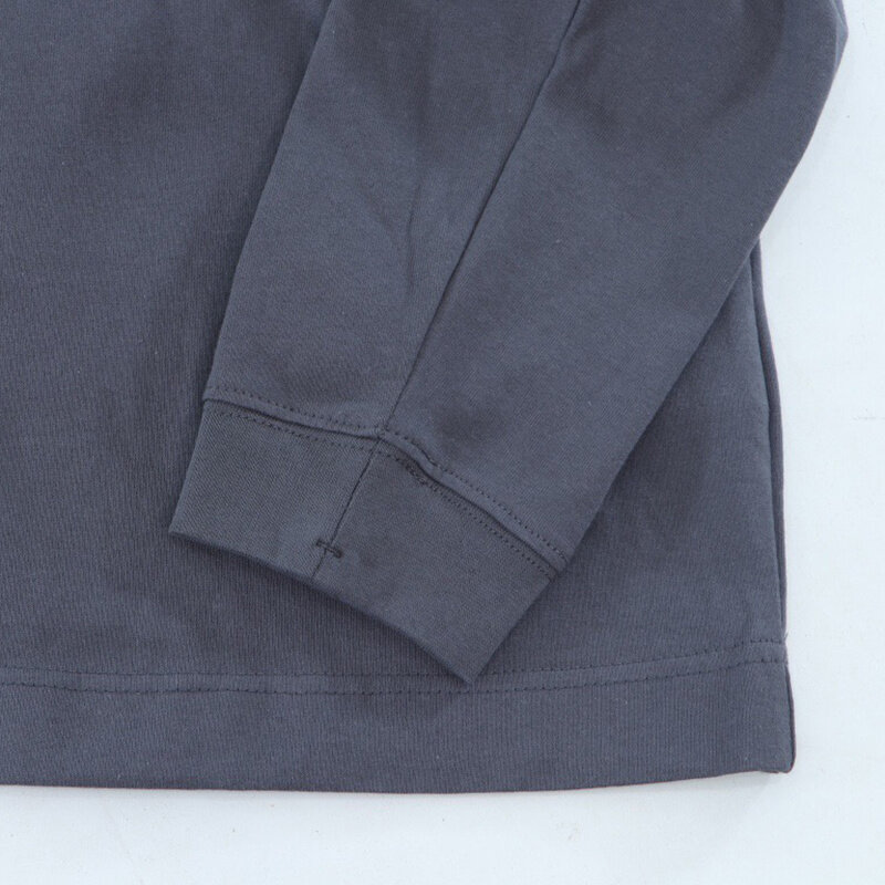 T-shirt à manches longues pour homme, Streetwear, classique, en coton, avec Badge de couleur brodé, col rond, 5 couleurs