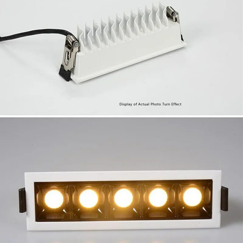 Plafonnier LED linéaire avec technologie COB, éclairage à intensité réglable, idéal pour un salon ou un couloir, 2/4/6/10/20/30w, ac 85/265V