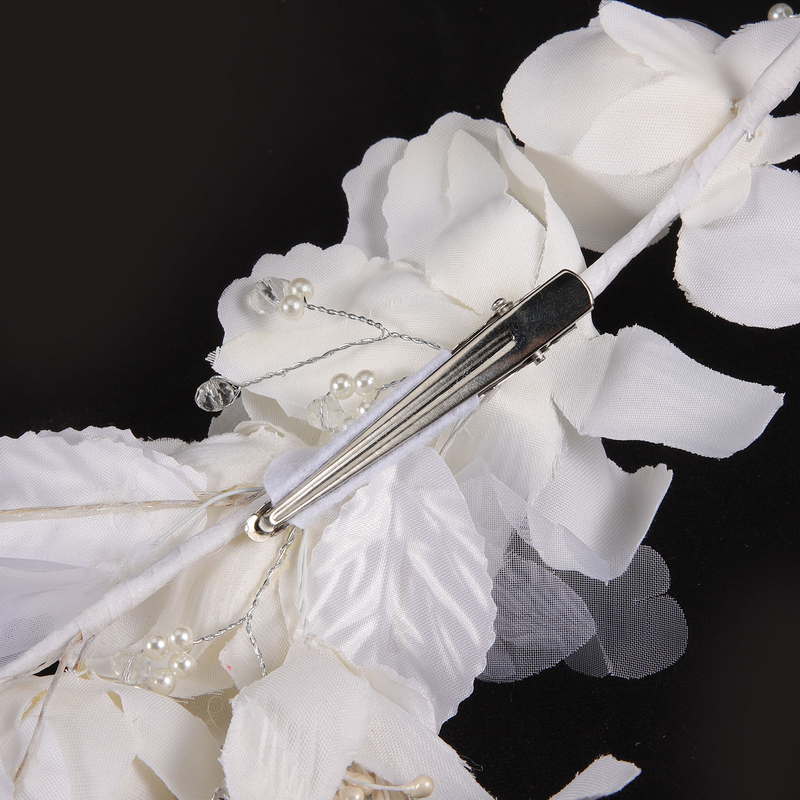 1 Set Flower Veil Floral Hair Clip Bridal Veil Flower Hair Clip Veil Wedding Hair Clip