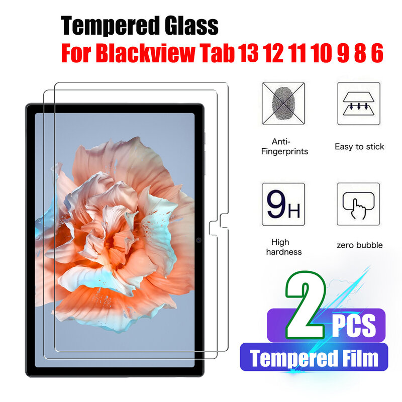 2 pçs vidro temperado para blackview tab 15 13 12 10 9 8 6 tablet protetor de tela película protetora para blackview oscal almofada 10 10.1