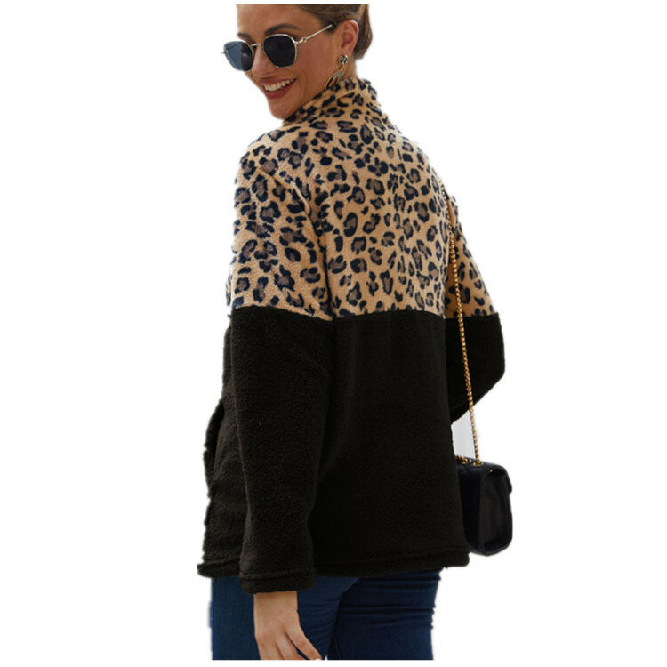 Sudadera con capucha de leopardo para Mujer, suéter de manga larga con cremallera informal, abrigo cálido, Polerones, otoño e invierno, 2022