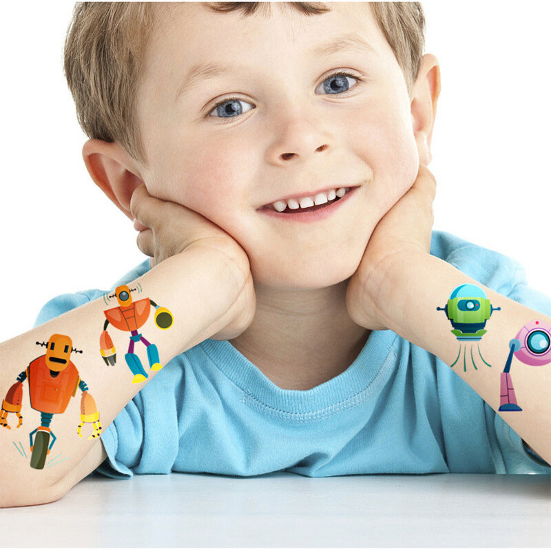 10 Stks/set Leuke Tijdelijke Tatoeages Voor Meisjes Jongens Kinderen Mermaid Dinosaurus Eenhoorn Fake Tatto Handen Arm Diy Body Art Kids tattoo