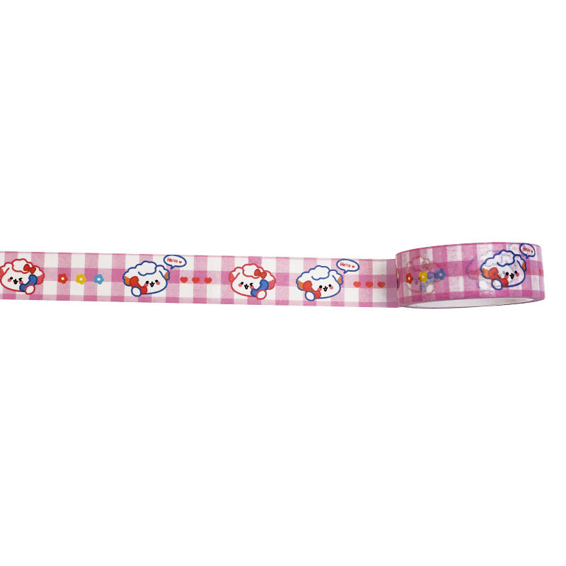 1 rolo kawaii bears-washi conjunto de fita adesivos decorativos fita adesiva sucata reserva material de papelaria escolar