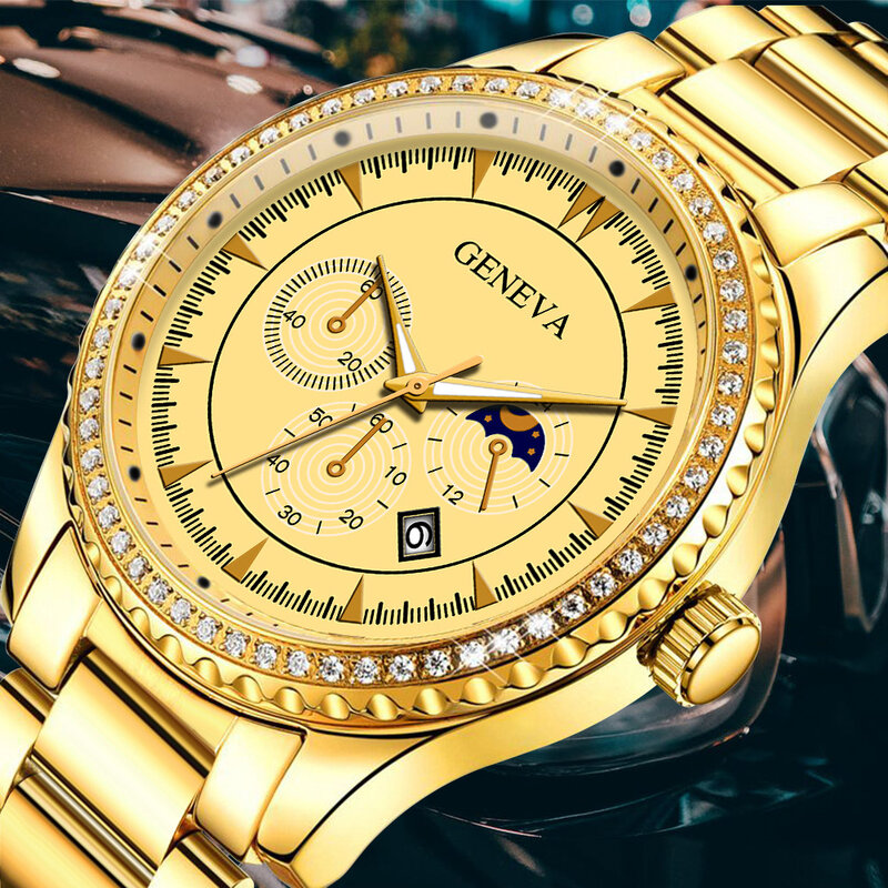 Relógios de luxo dos homens à prova dwaterproof água aço inoxidável relógio de quartzo homem data calendário de negócios relógio de pulso
