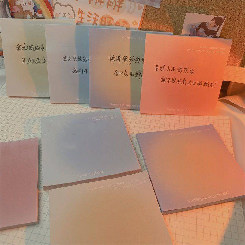 Kawaii Sticky Note Pads Posits Briefpapier Geplaatst Het Memo Pad Diy Sticker Scrapbooking Notepad School Supplies
