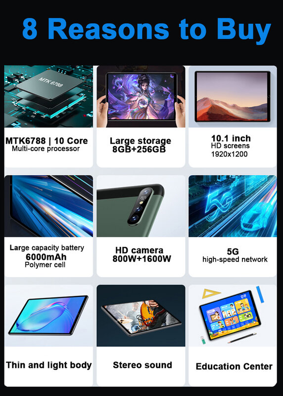 MatePad Pro – Tablette Android 10.1 de 256 pouces, 10 cœurs, 8 go de RAM, 10.0 go de ROM, wi-fi 5G, GPS, 6000mAh